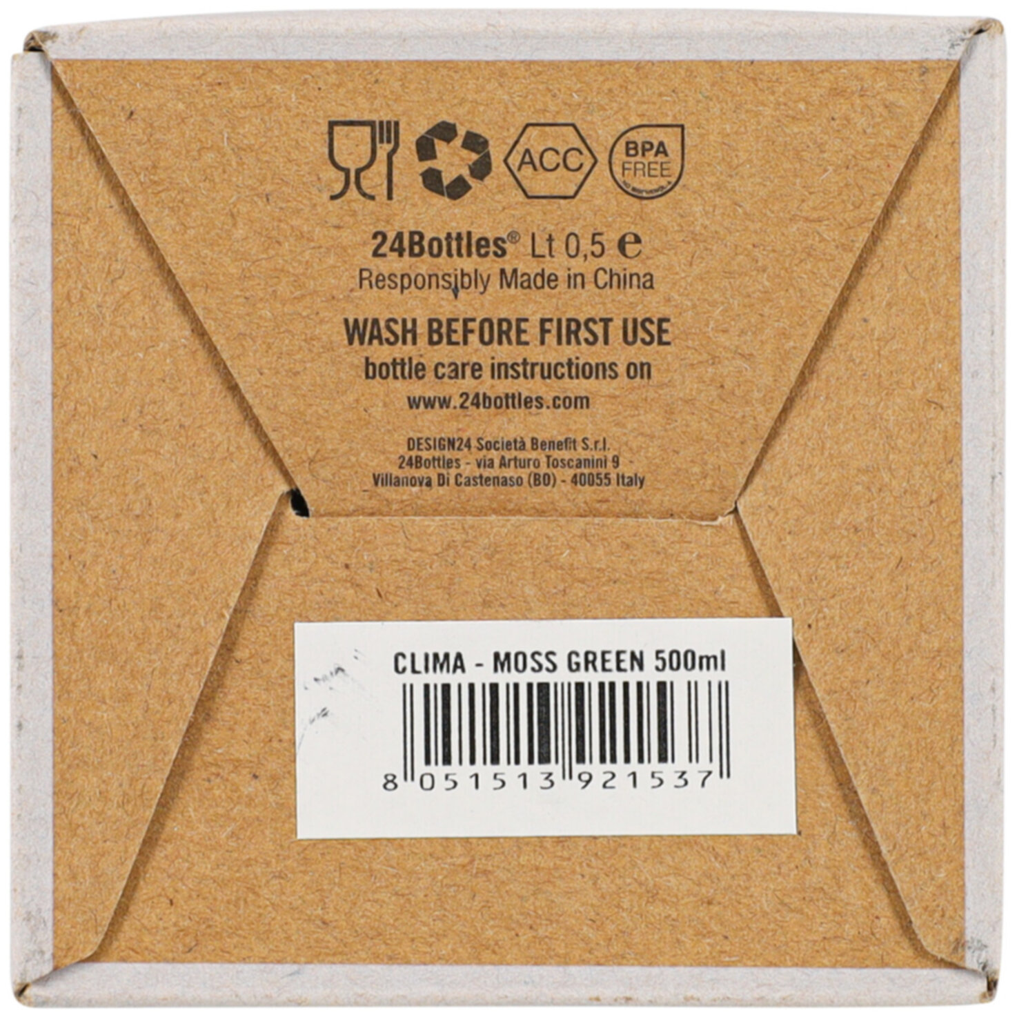 24 Bottles Clima Moss Green 500ml