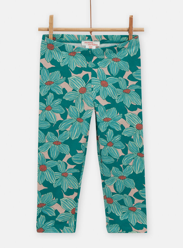 Legging à motif feuillage pour bébé fille
