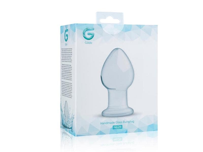 Glass Glass Butt Plug No. 26 Verführerisch geformter, transparenter Buttplug aus Glas