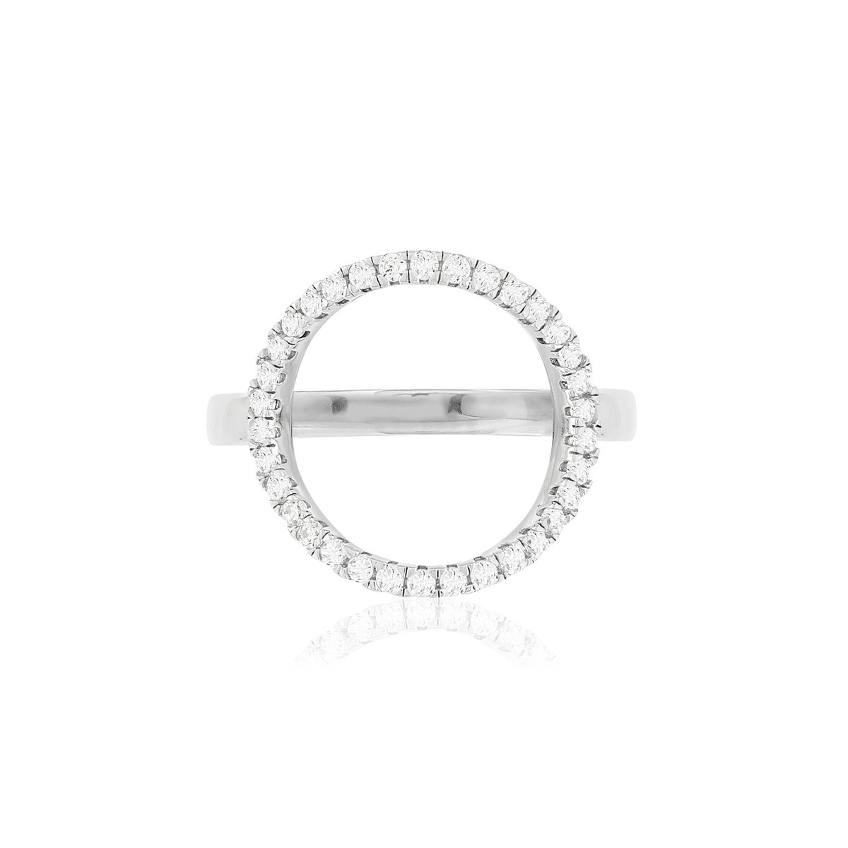Bague argent 925 zirconias, motif cercle
