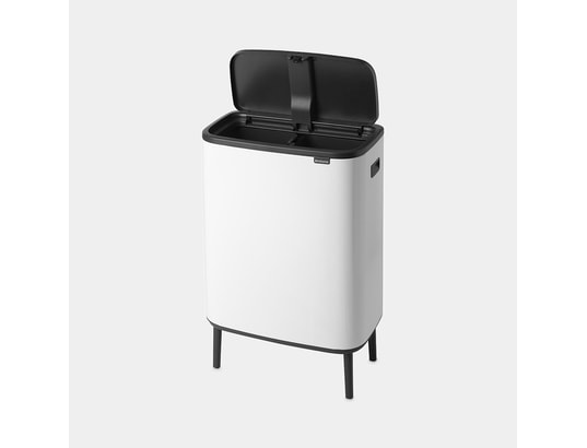 BRABANTIA - Poubelle Touch Bo Touch Bin Hi, 2 x 30L - Blanche