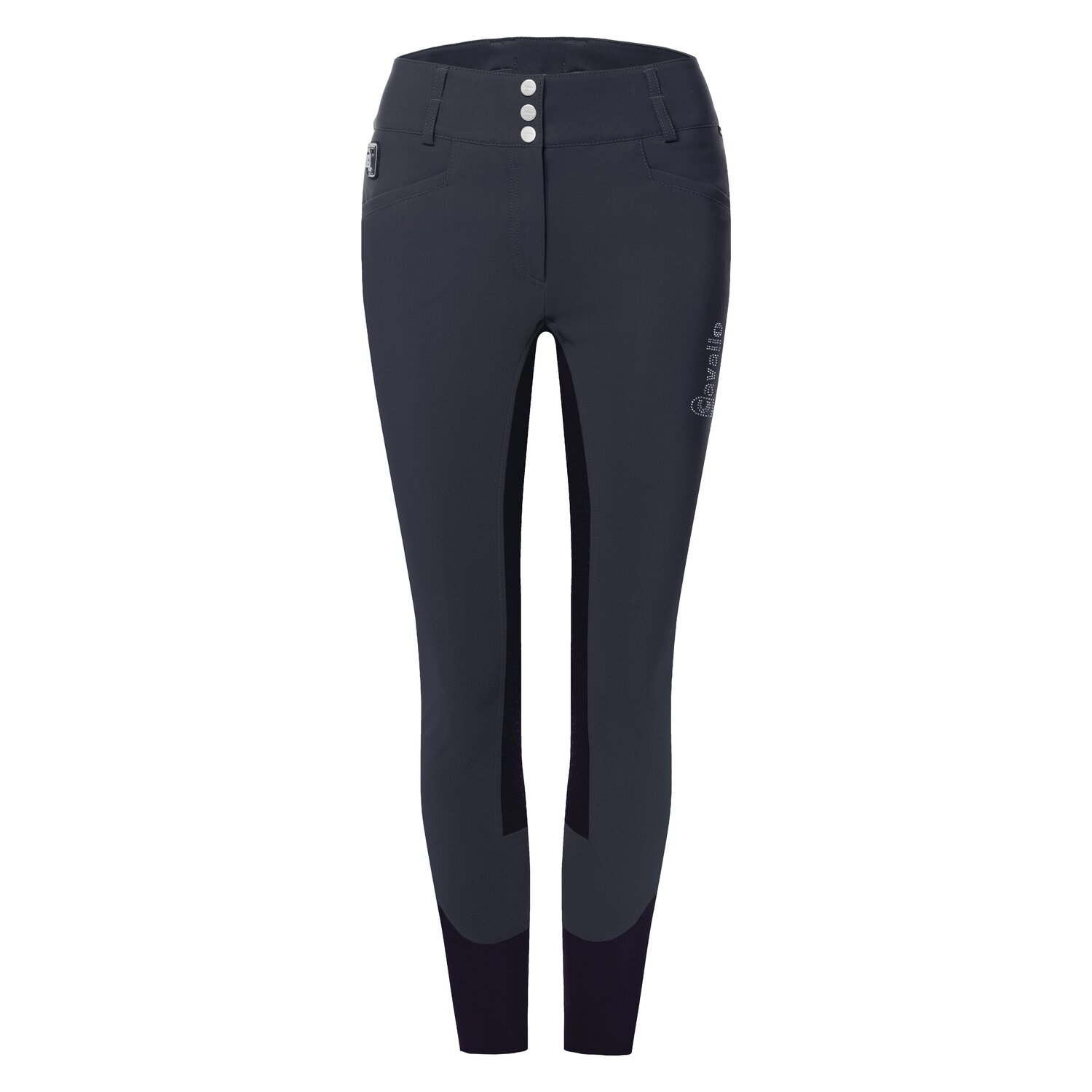 Cavallo Vollbesatz-Reithose Cavaceline X Grip - graphit/schwarz
