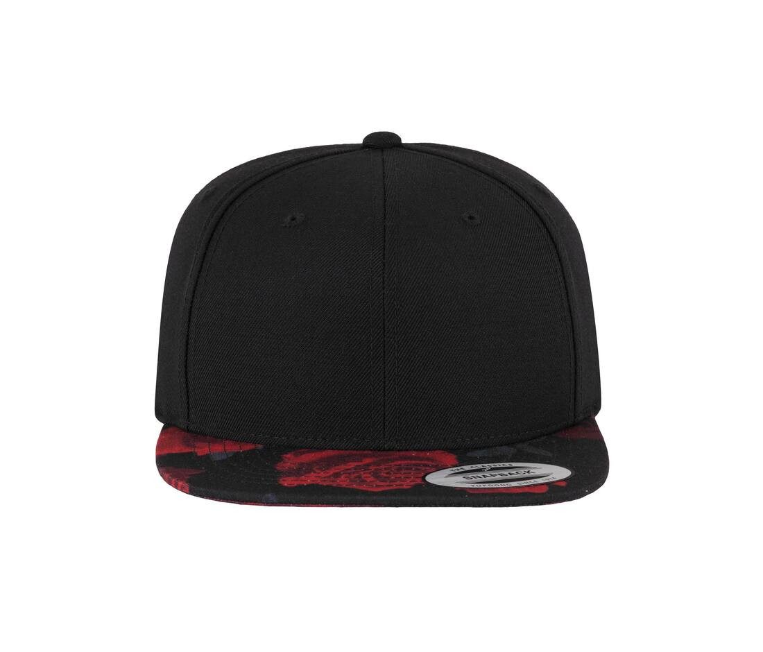 FLEXFIT F6089R - Casquette 6 pans impression rose sur la visière