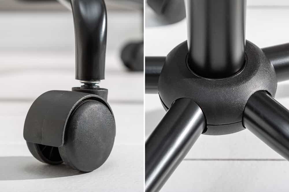 Höhenverstellbarer Bürostuhl TURIN dunkelgrau Samt mit Armlehne Drehstuhl