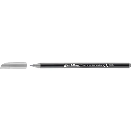 edding 1200 Fasermaler colourpen pastell, 1mm, silbergrau
