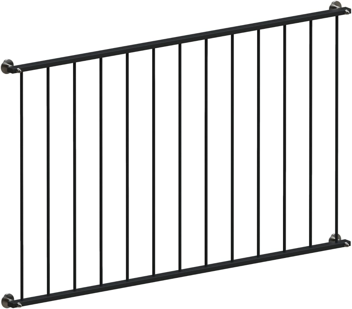 Französischer Balkon Modell Basic 2 farbpulverbeschichtet - vorgesetzt (bis 2400 mm)