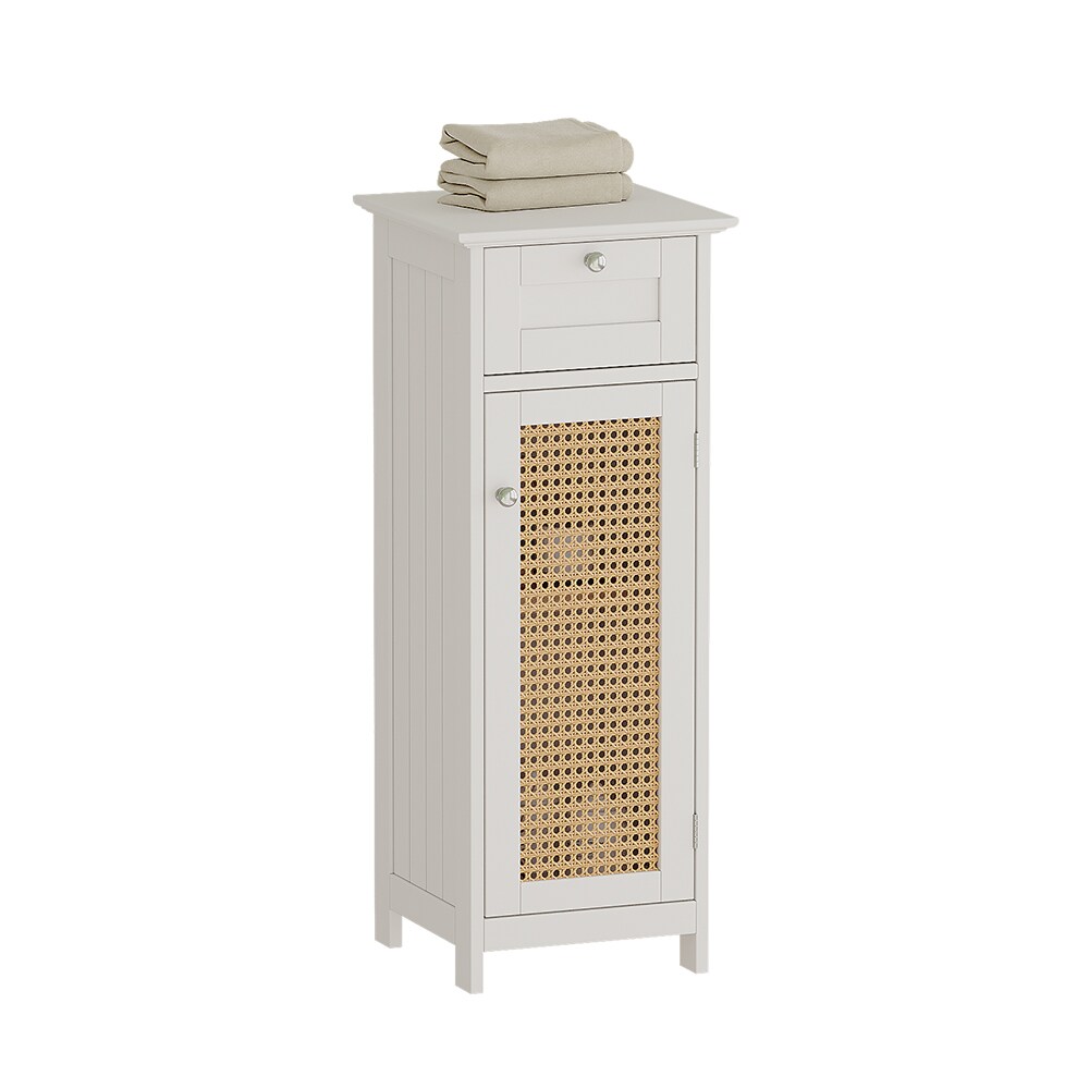 Vicco Midischrank Rosario 32 x 87 cm, Weiß, 1 Tür, 1 Schublade, Badezimmer, modern