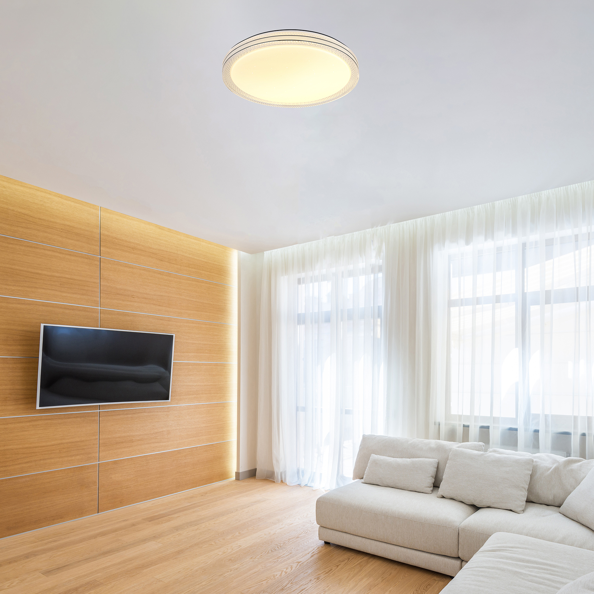 LED-Deckenleuchte - weiß - 49 cm