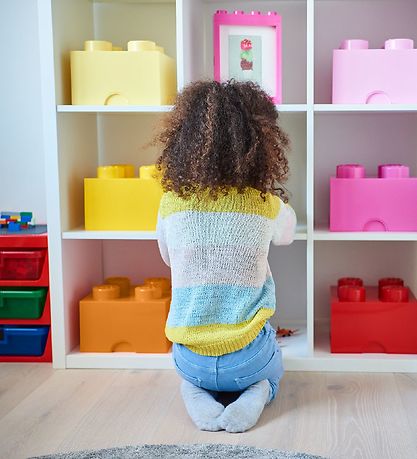 LEGO? Storage Opbevaringsboks - 4 Knopper - 25x25x18 - Pink