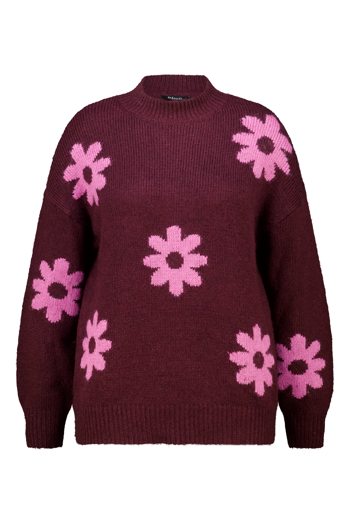 Trui met bloemen print Multi Pink