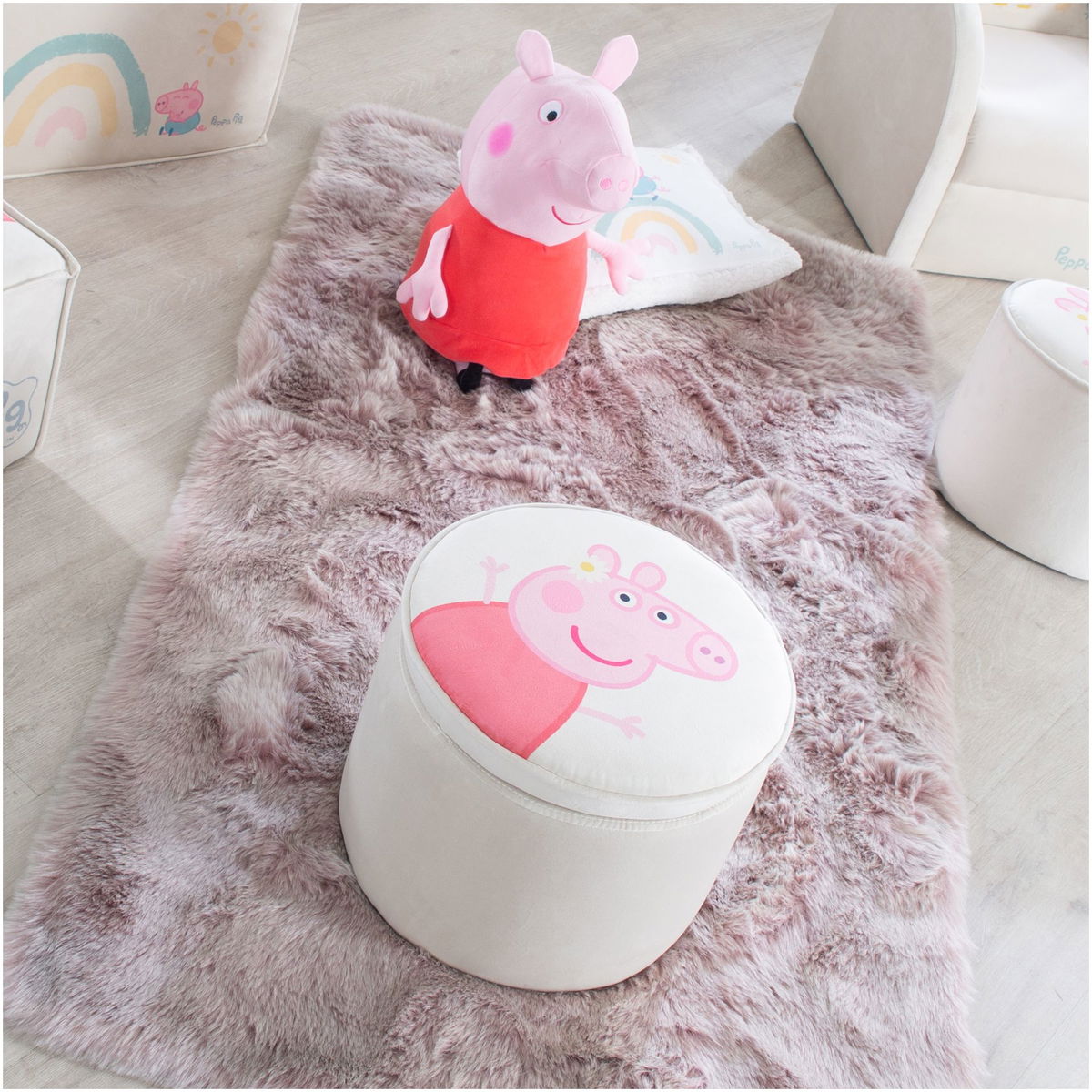 robaroba   Kinderhocker Peppa Pig rund