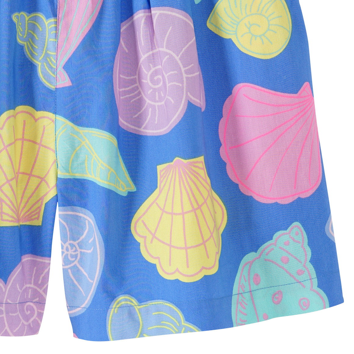 Yigga Mädchen Shorts mit bunten Muscheln blau