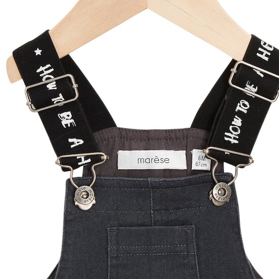 Pop mood Salopette longue denim   gris anthracite        de               Marèse