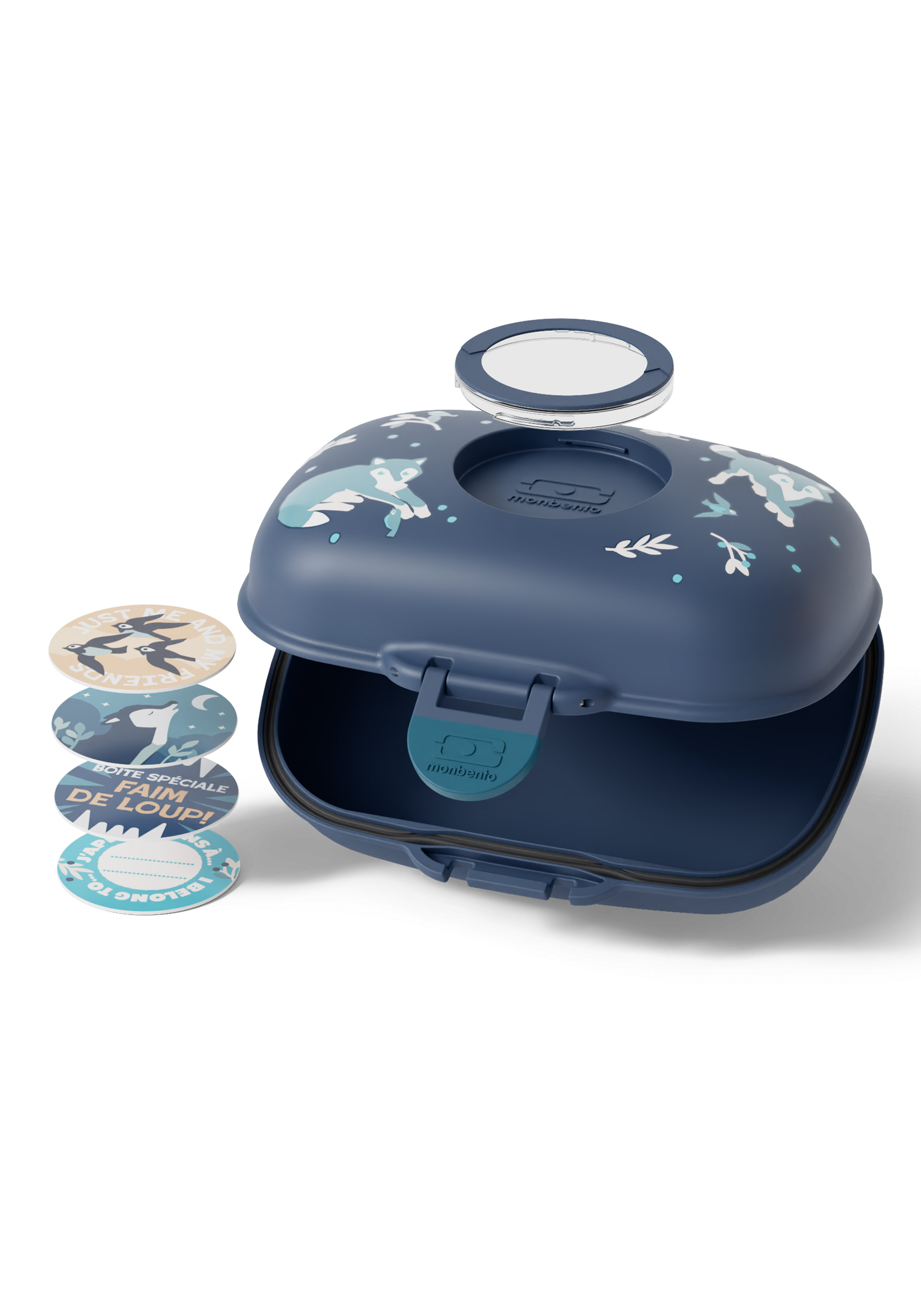 Monbento Kinder-Snackbox Gram Blue Wolf
