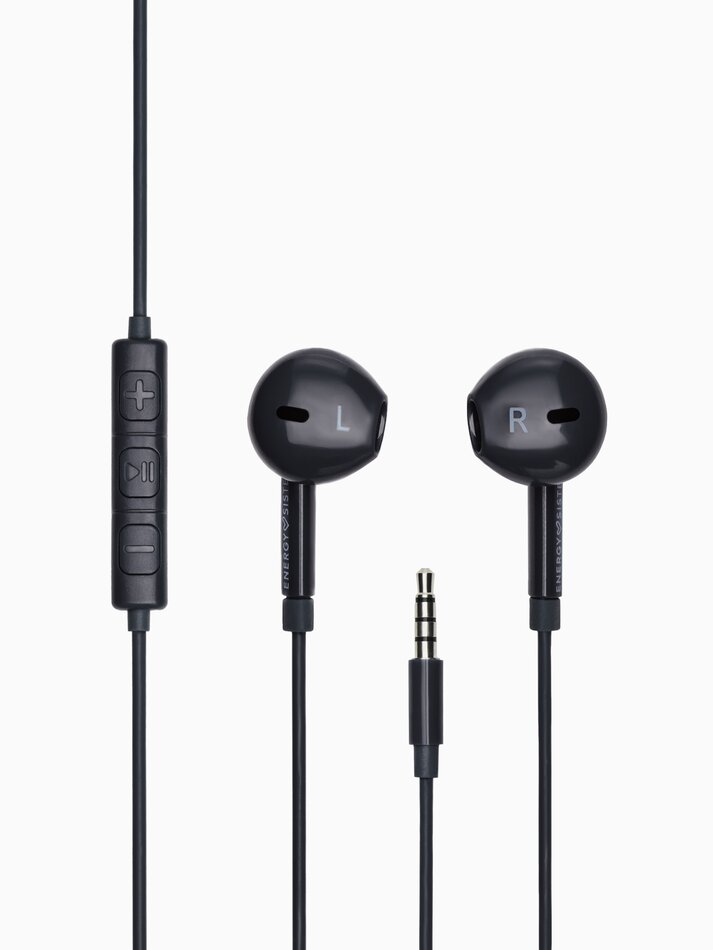 Fones de ouvido com microfone e controle de reprodução - Preto