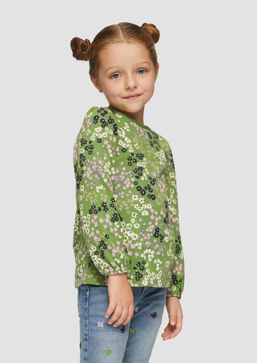 s.Oliver gebloemde longsleeve groen