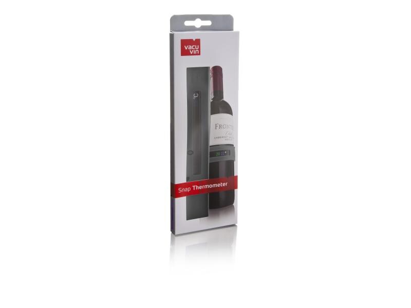 Vacuvin Weinthermometer Wine Snap Accessoire für Weinliebhaber, schwarz