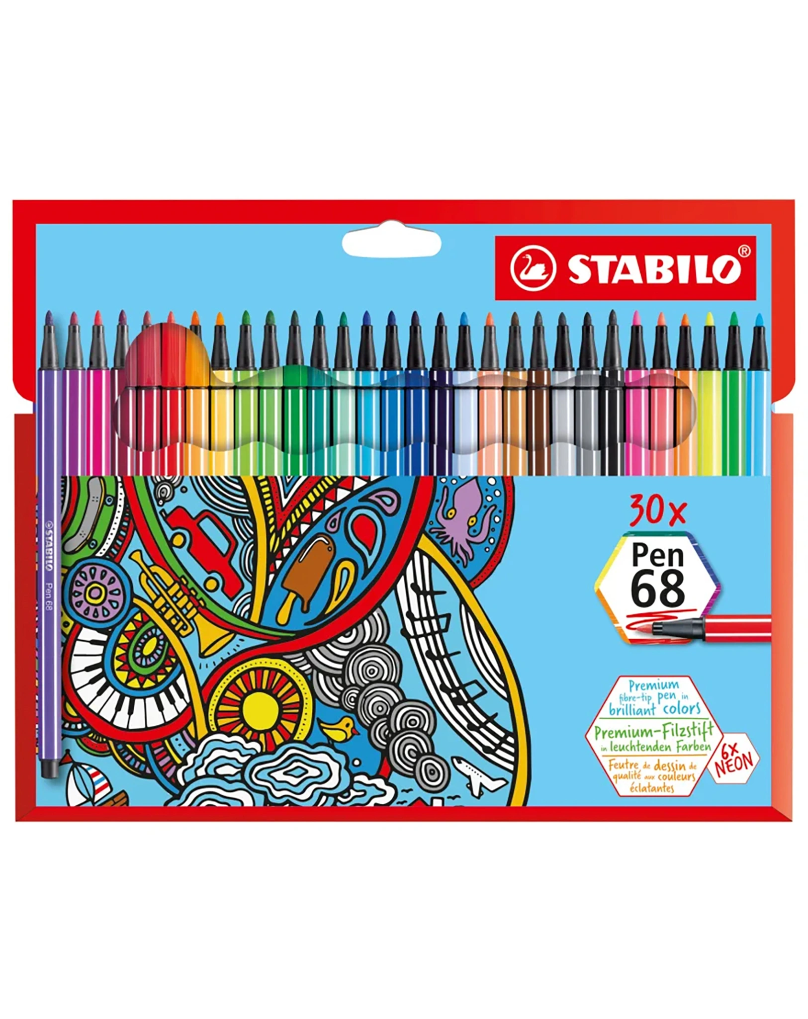 Filzstift STABILO® Pen 68 Premium 30er-Pack