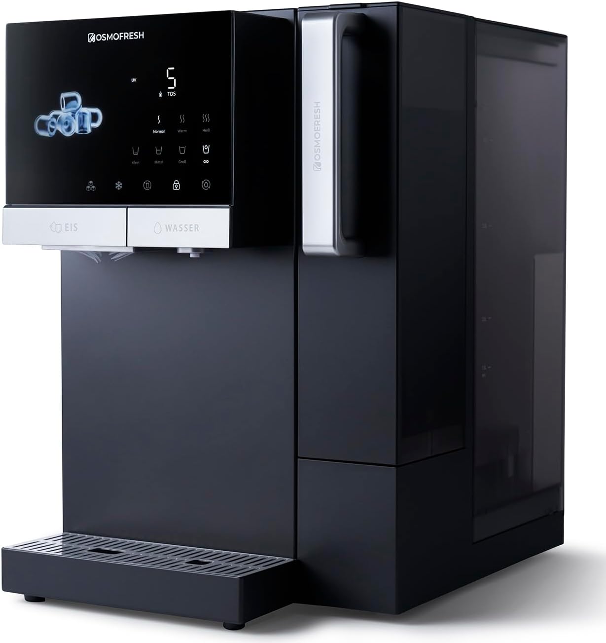 OsmoFresh Fusion Ice | Osmoseanlage mit Eiswürfelmaschine | gekühltes Wasser (bis 1°C) | kochend heißes Wasser | stufenlos | sehr wenig Abwasser | mit UV | 7-Fach Filterung | Mineralisierung