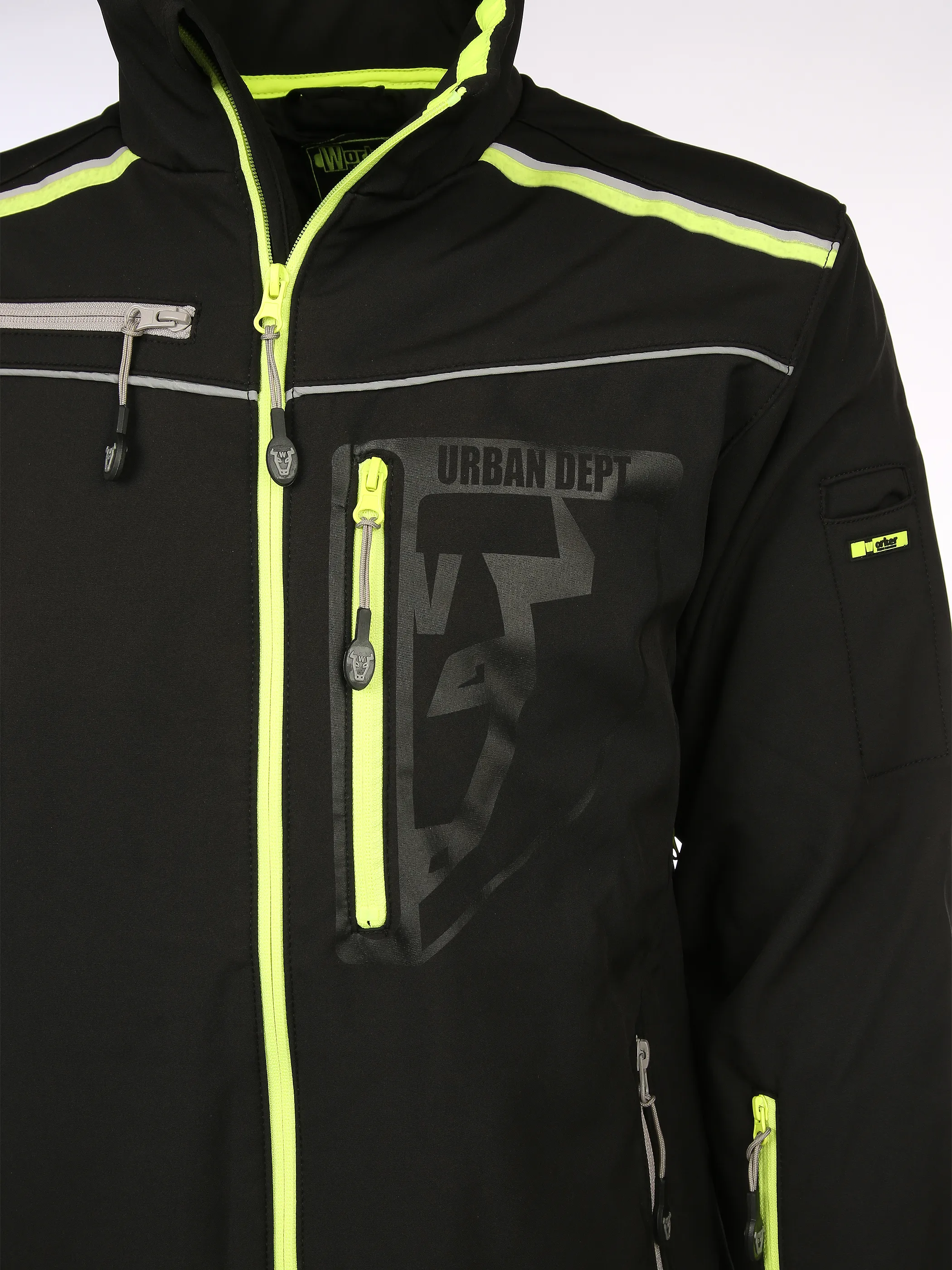 Herren Softshelljacke mit Neondetails