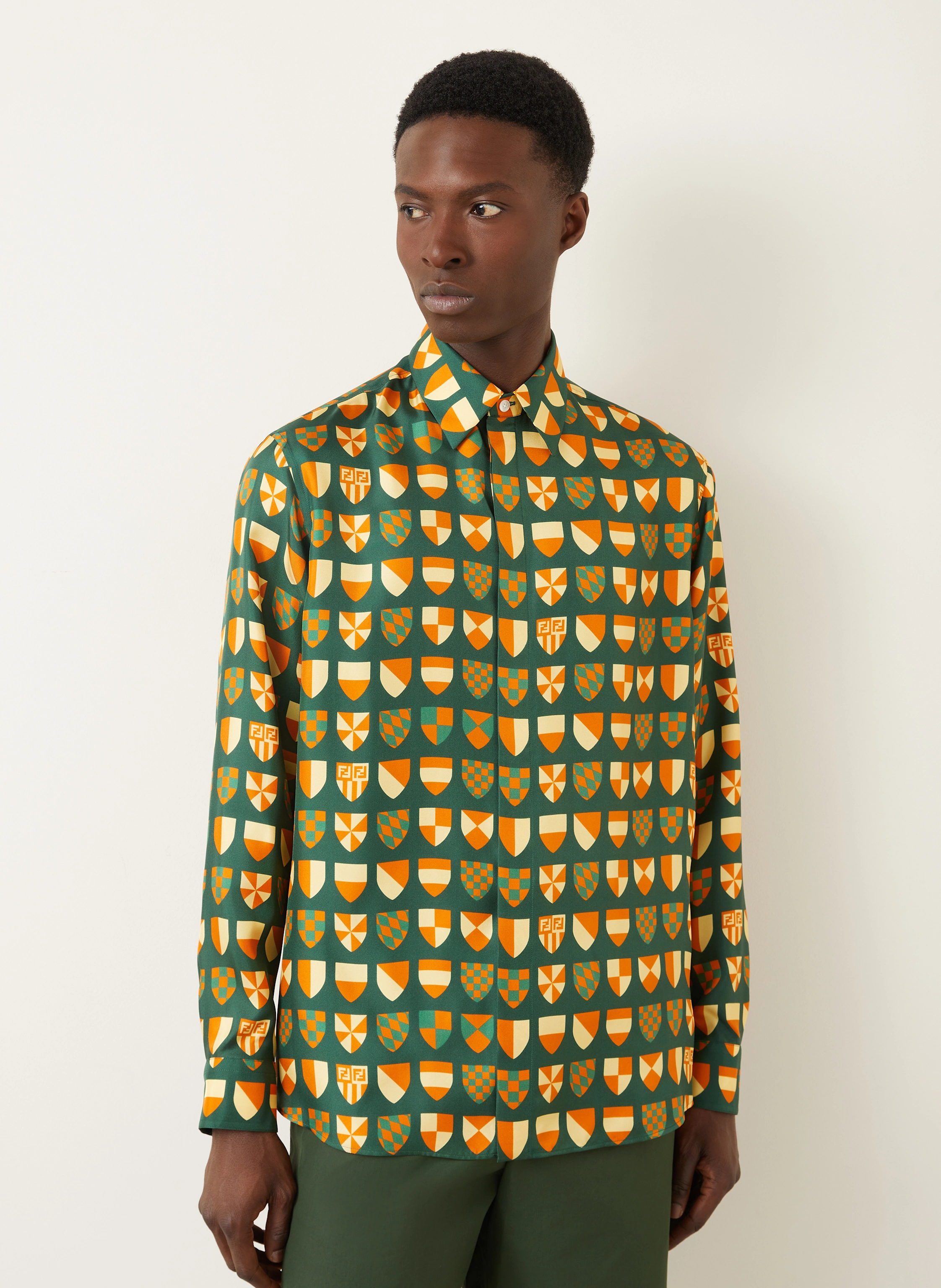 FENDI Seidenhemd Comfort Fit