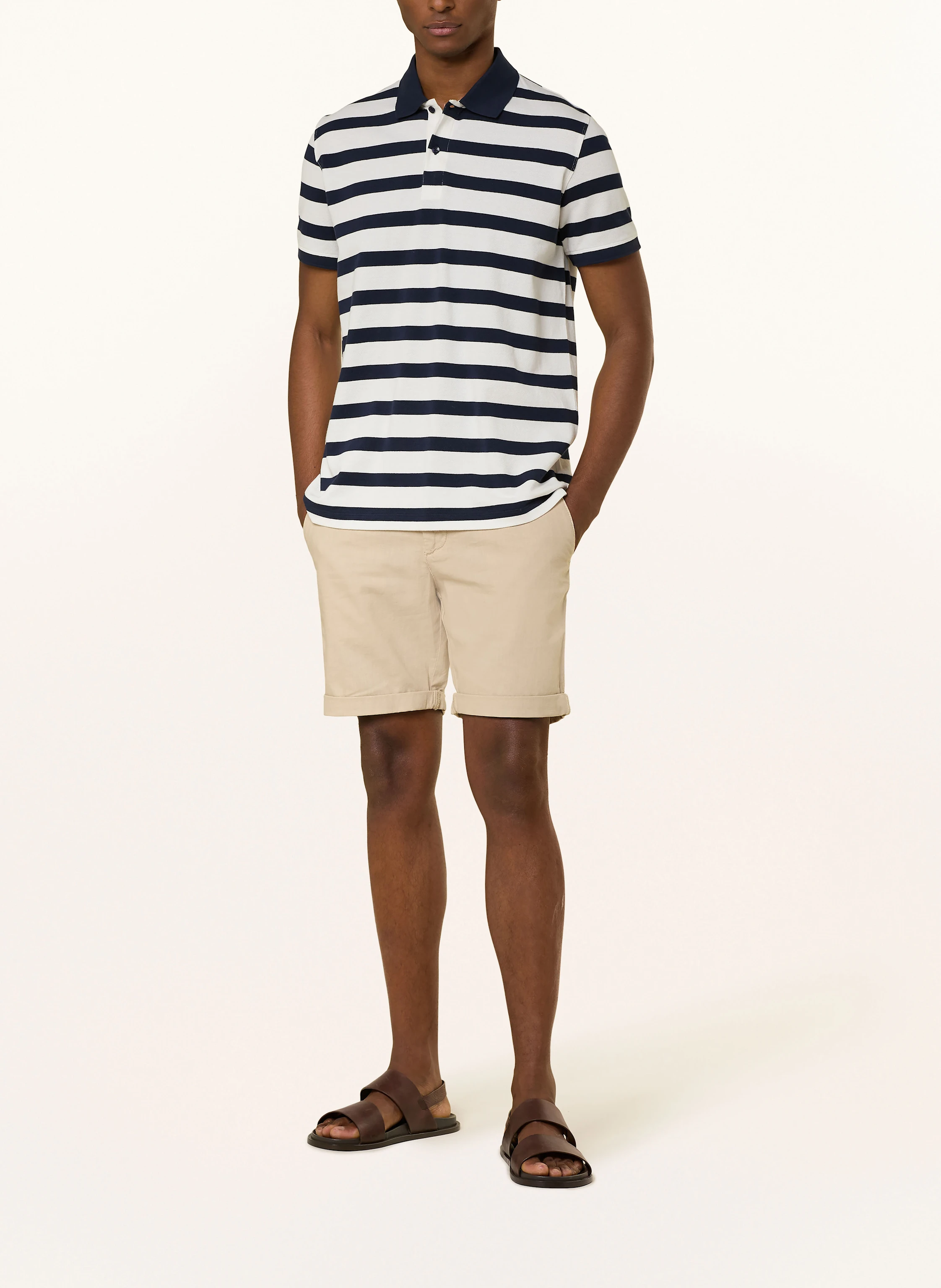 STROKESMAN'S Chinoshorts Slim Fit mit Leinen