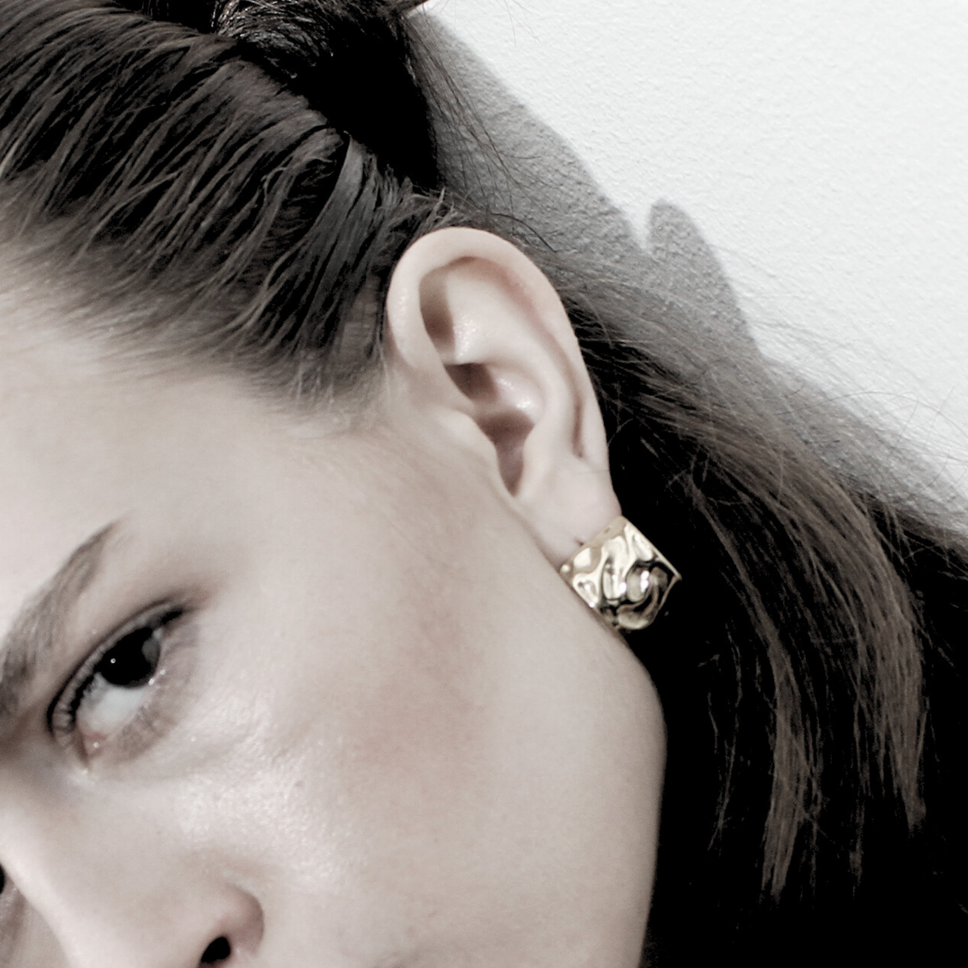 Dansk Copenhagen  Organic Statement hoops, vandfast - forgyldt