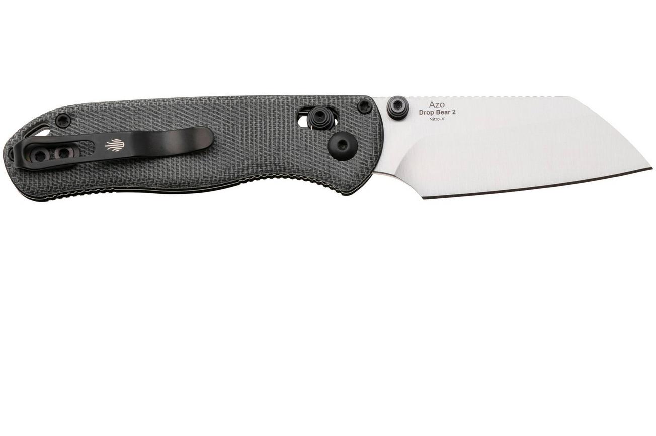 Kizer Vanguard Drop Bear 2, V3619-2KS1 Satin Nitro-V, Black Micarta, zakmes, Azo design