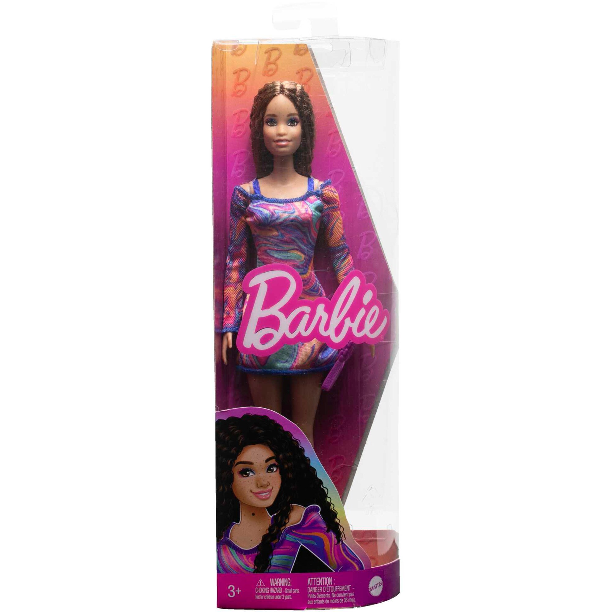 Mattel Puppe Barbie Fashionistas-Puppe mit gekrepptem Haar und Sommersprossen
