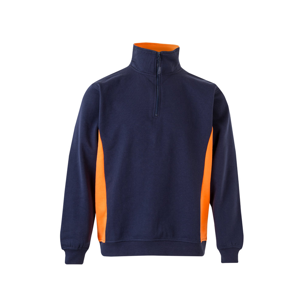 Velilla 36044 - Sweat bicolore en éponge (260g/m²), en polyester (65%) et coton (35%)