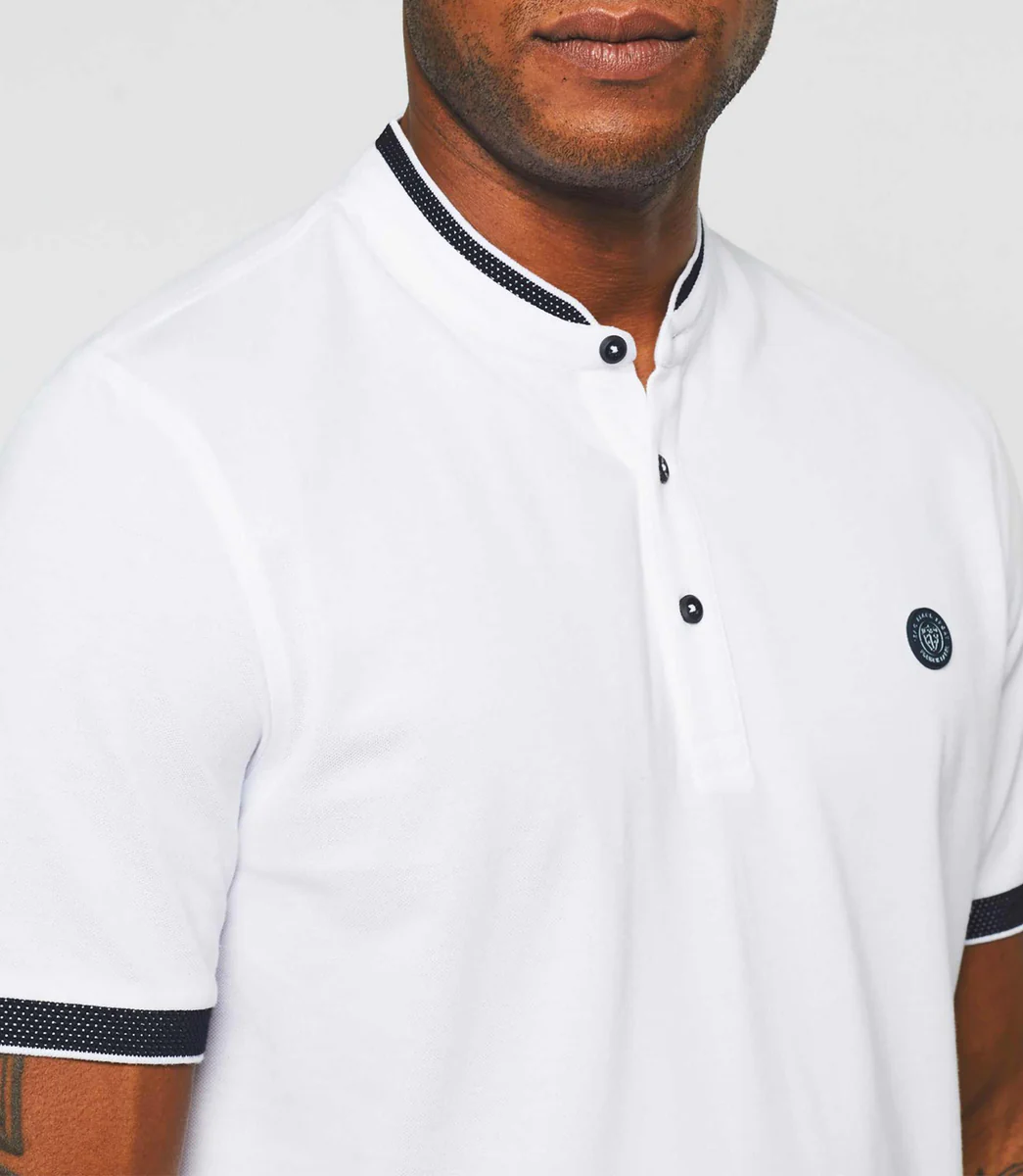 Polo manches courtes blanc 