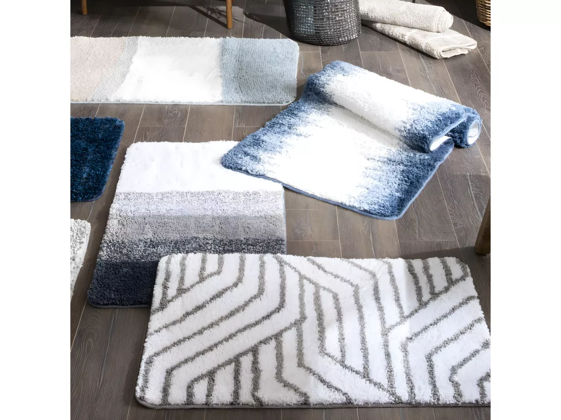 Tapis de bain déco dégradé en polyester 50x80cm