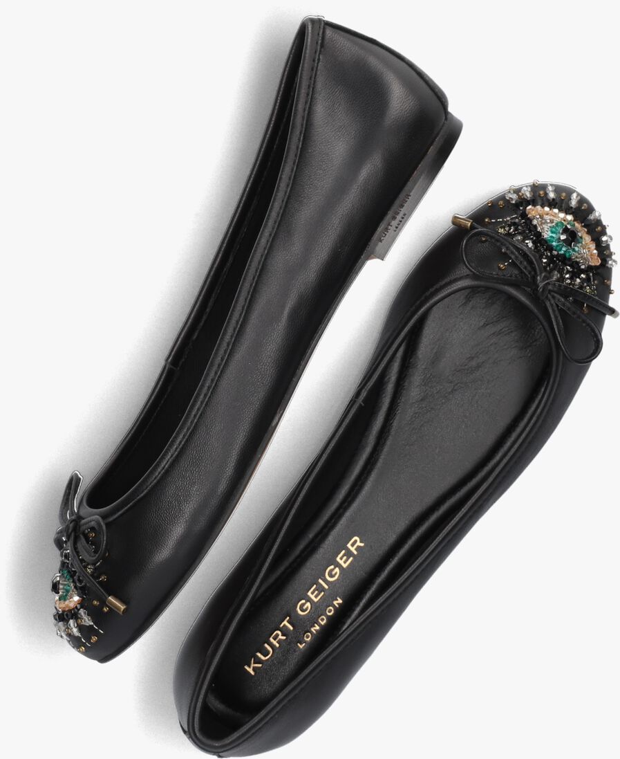 KURT GEIGER LONDON zwarte kurt geiger london ballerina's eye emb ballerina
