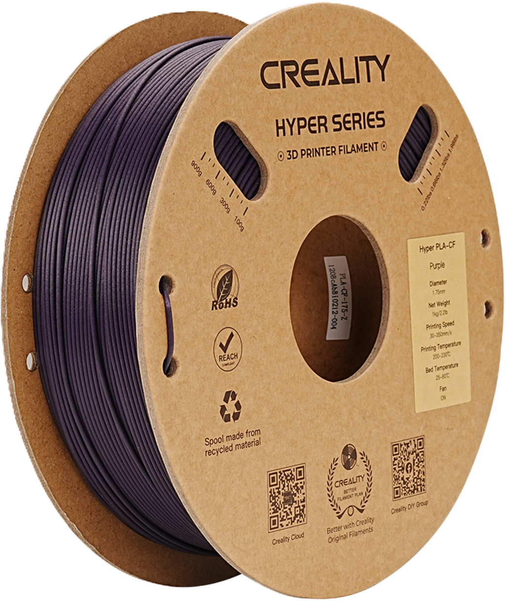 Creality  Hyper PLA-CF Purple, 1,75 mm / 1000 g    Kohlefaserverstärktes PLA-Material