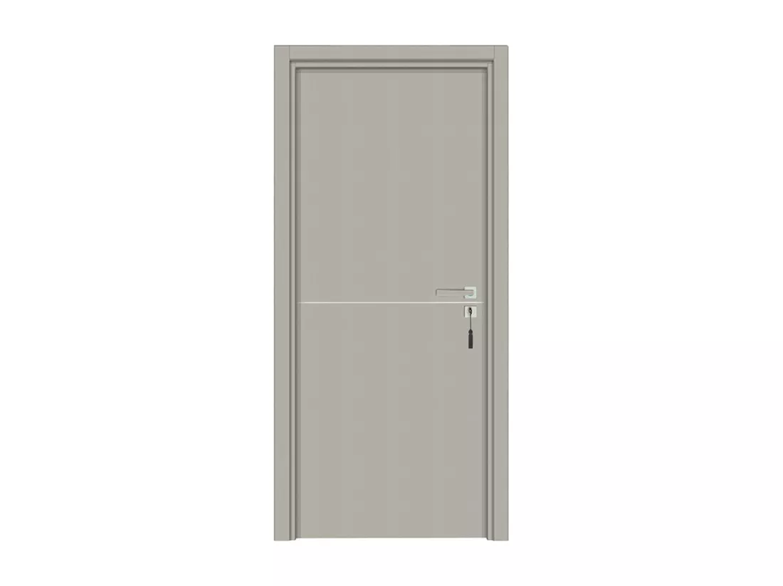 Bloc-porte pose fin de chantier collection Premium Riva, H.204 x l.73 cm, aspect cuir argile, réversible