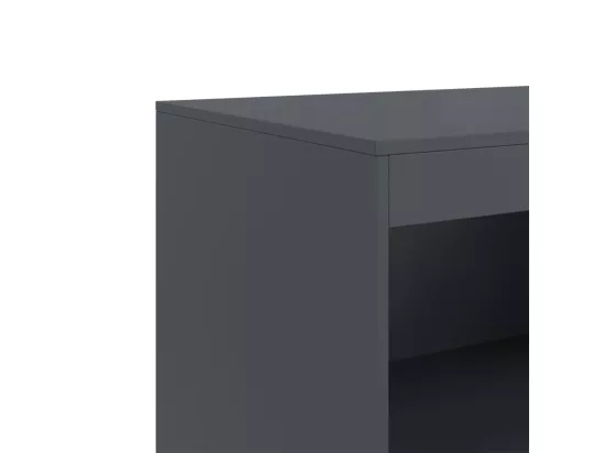 Buffet anthracite 67x39x107 cm acier