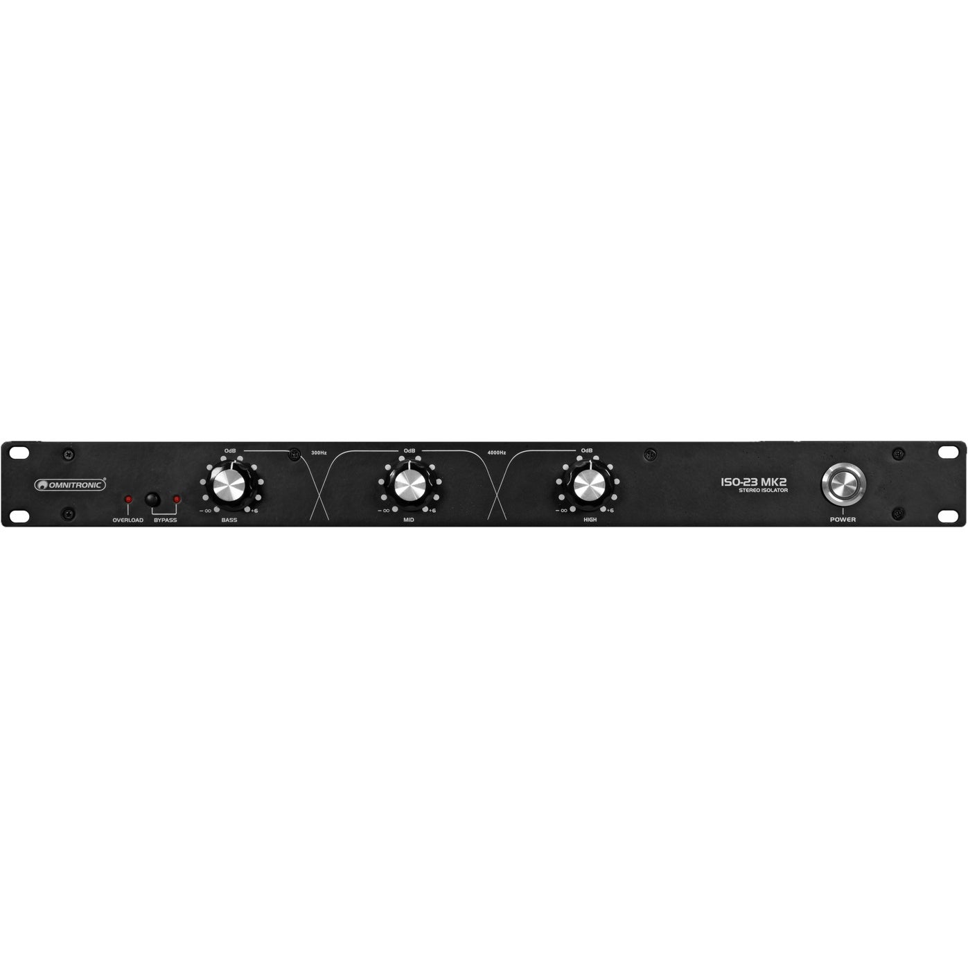 Omnitronic ISO-23 MK2 DJ Isolator met boost, kill-cut en bypass