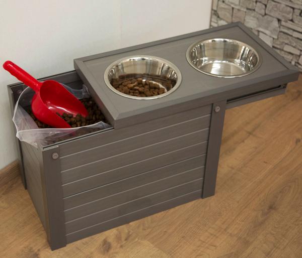 KERBL Pet Futter- & Trinkbar ECO Dinner, grau,