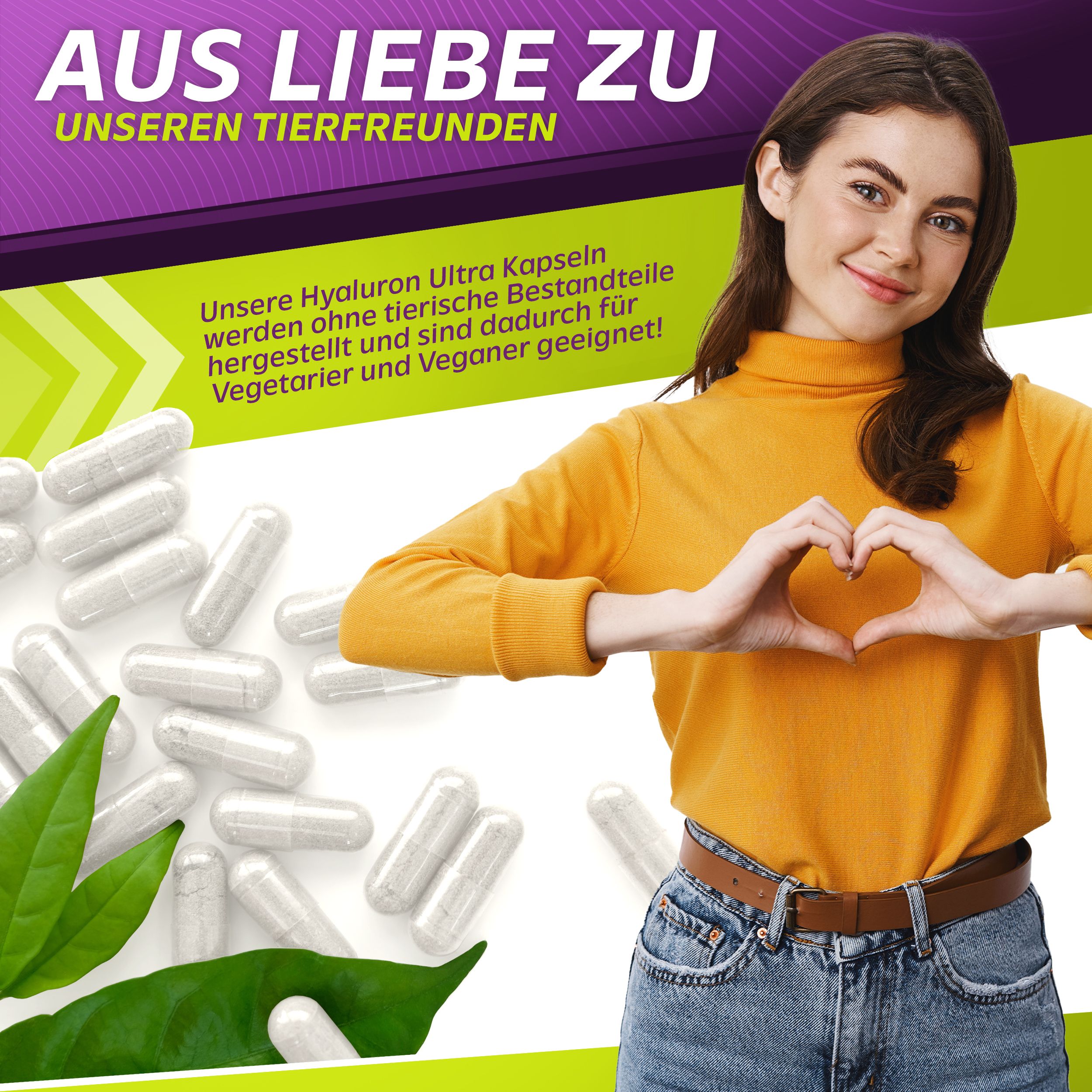 Vita2You Hyaluronsäure Ultra Kapseln 650mg