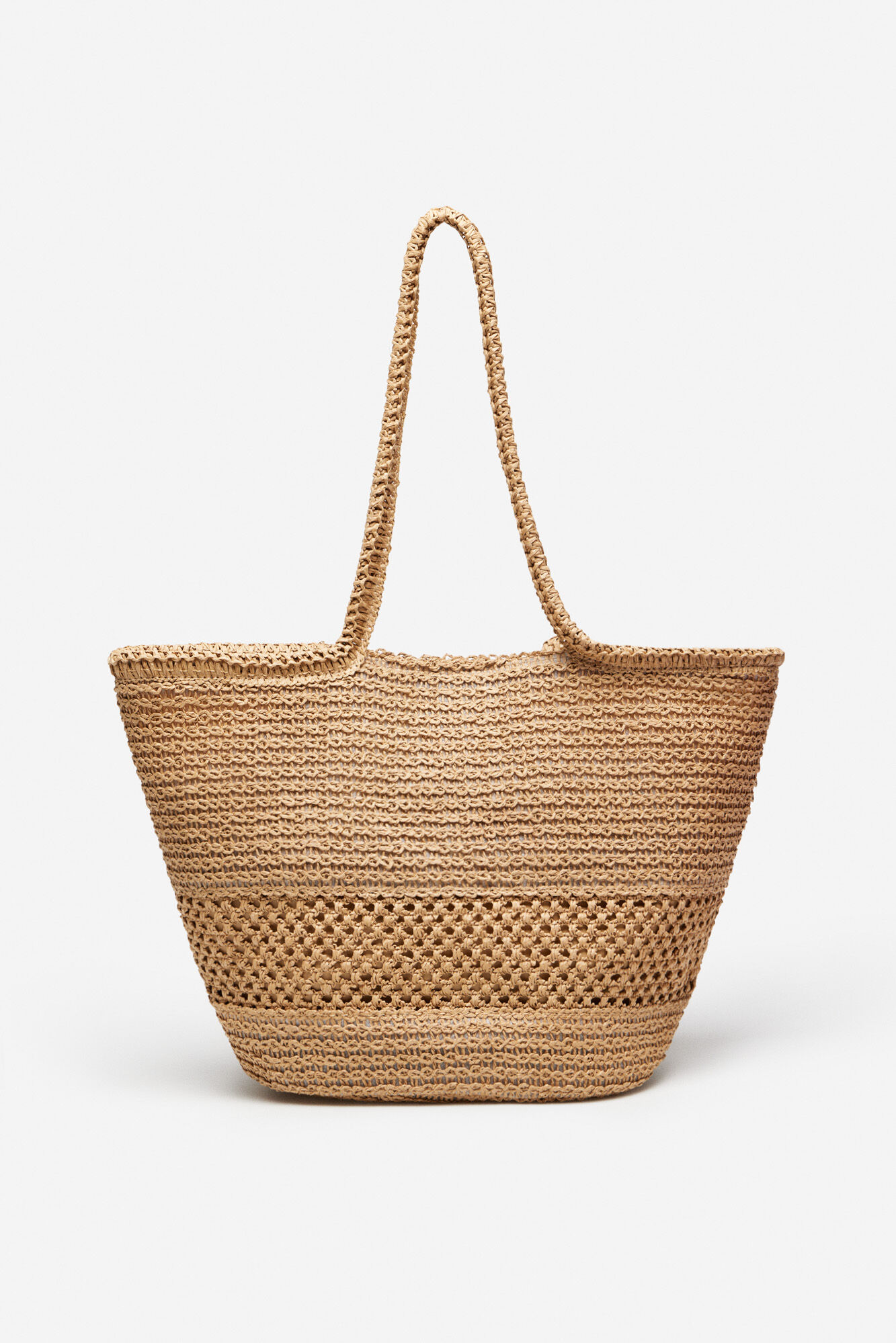 Bolsa de ombro espaçosa em ráfia - Arena
