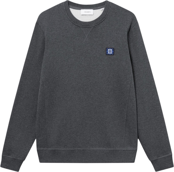 Les Deux Piece Sweatshirt 2. 0 Charcoal melange/olympian blue-dark navy