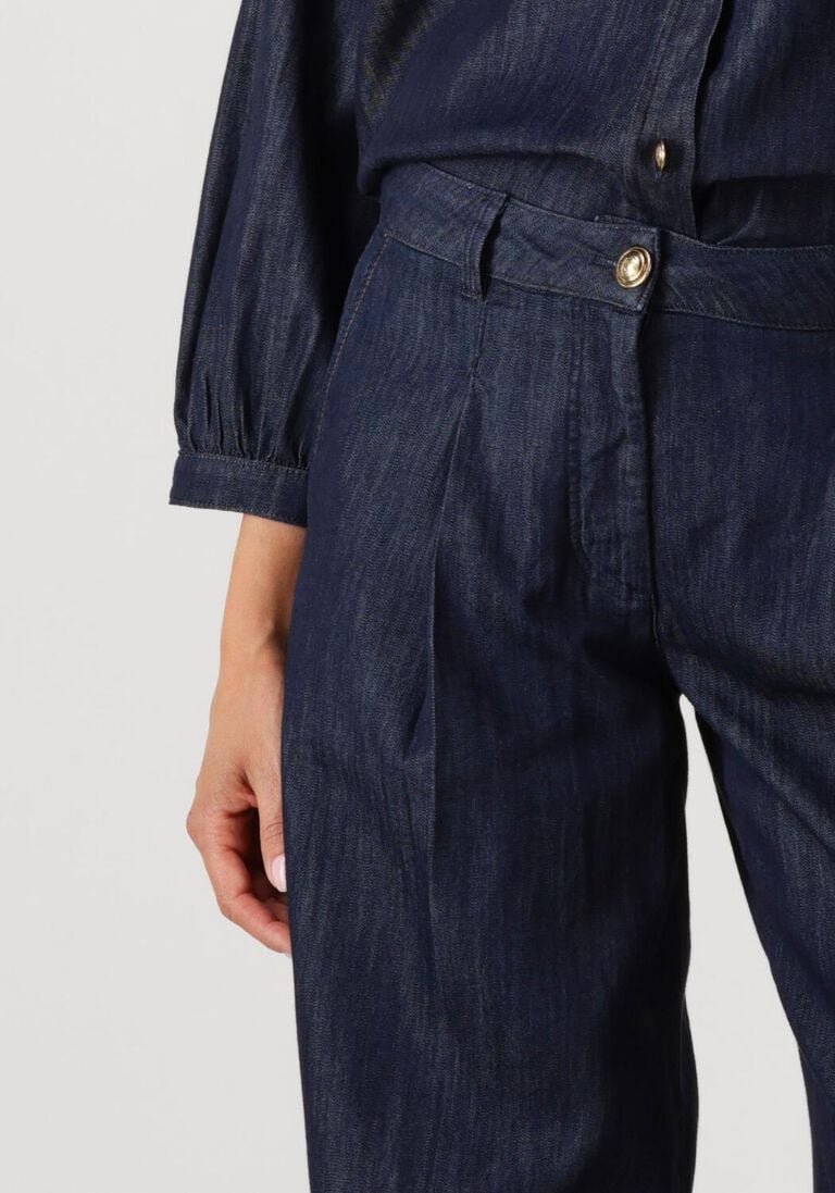 donkerblauwe luisa cerano wide jeans 628814/4176