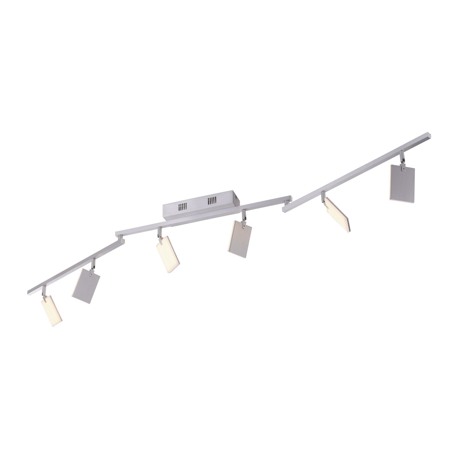 Paul Neuhaus LED Deckenlampe mit 6 Spots PURE-MIRA alufarbig