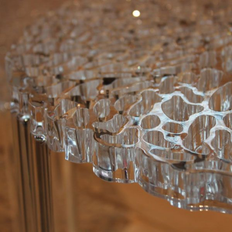Kartell T-Table salontafel kristal large