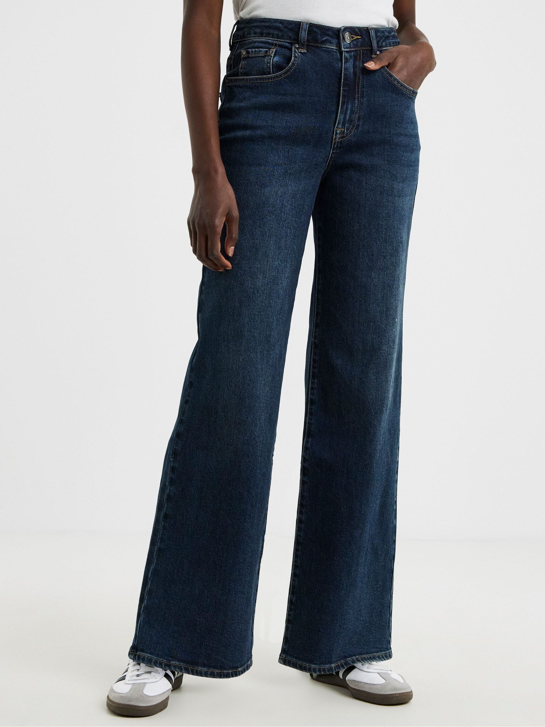 Blauw - JD Williams Authentic Wide Leg Jeans