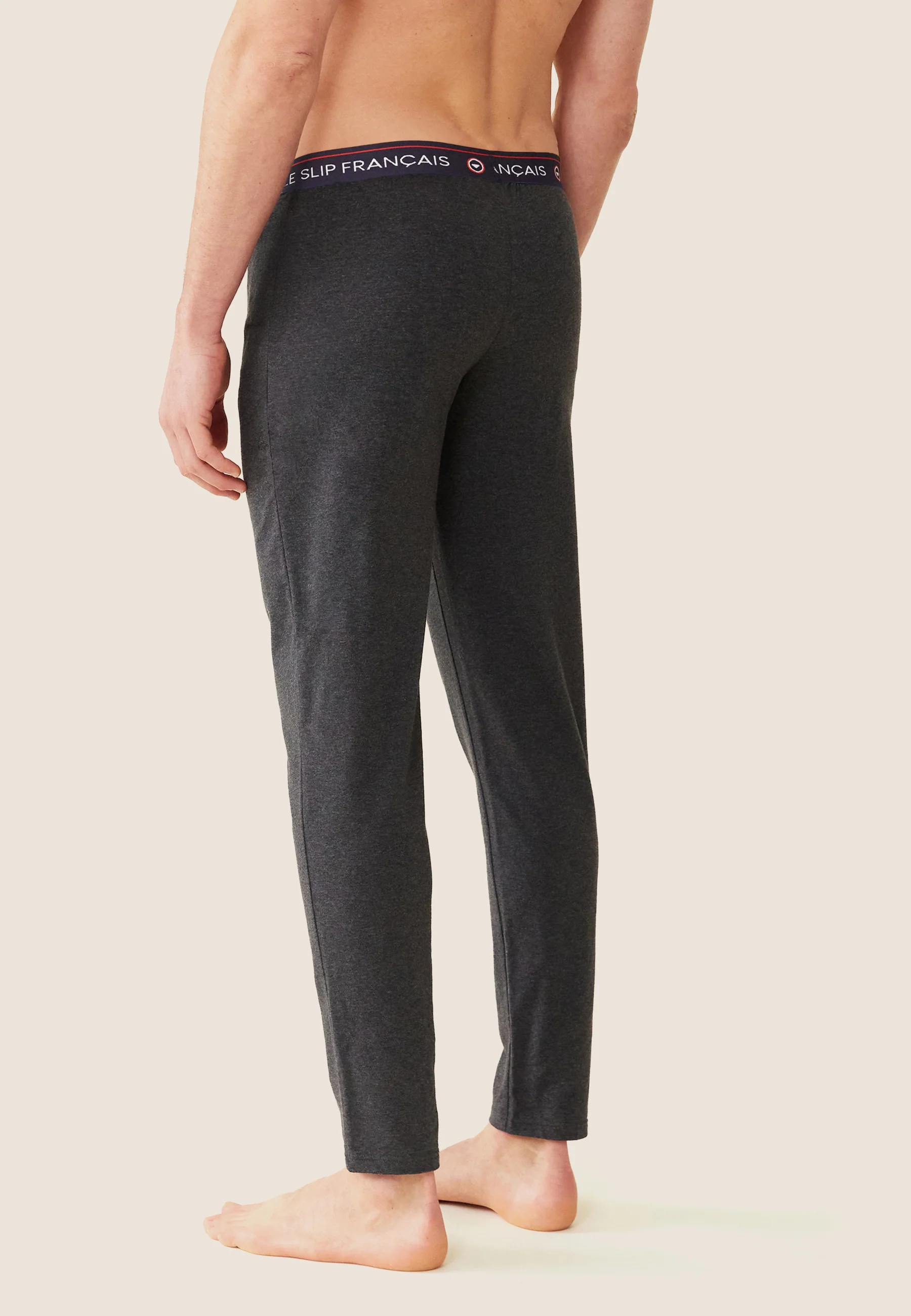 Bas de pyjama en coton-Indomptable Gris Anthracite