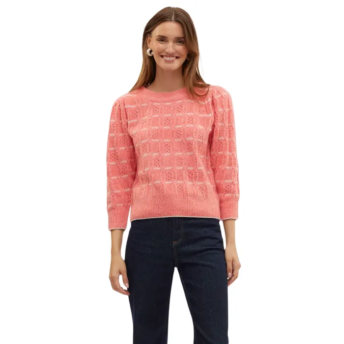 Vero Moda New Leonor 3/4 Crewneck Sweater Dames