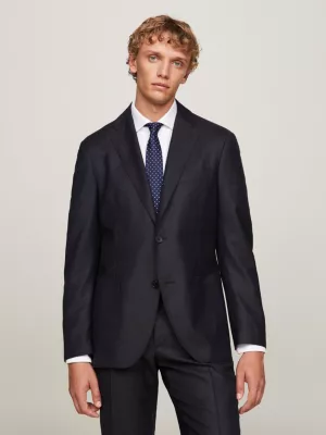 Blazer de corte regular em mistura de lã italiana