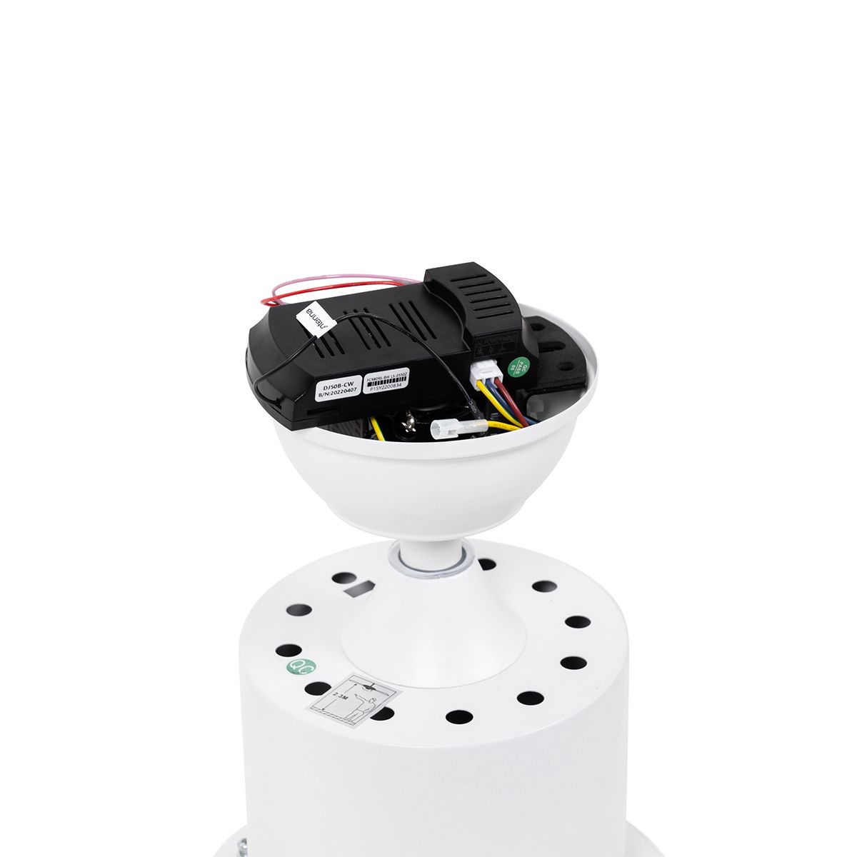Plafondventilator wit 137cm incl. LED dimbaar met afstandsbediening - Tak
