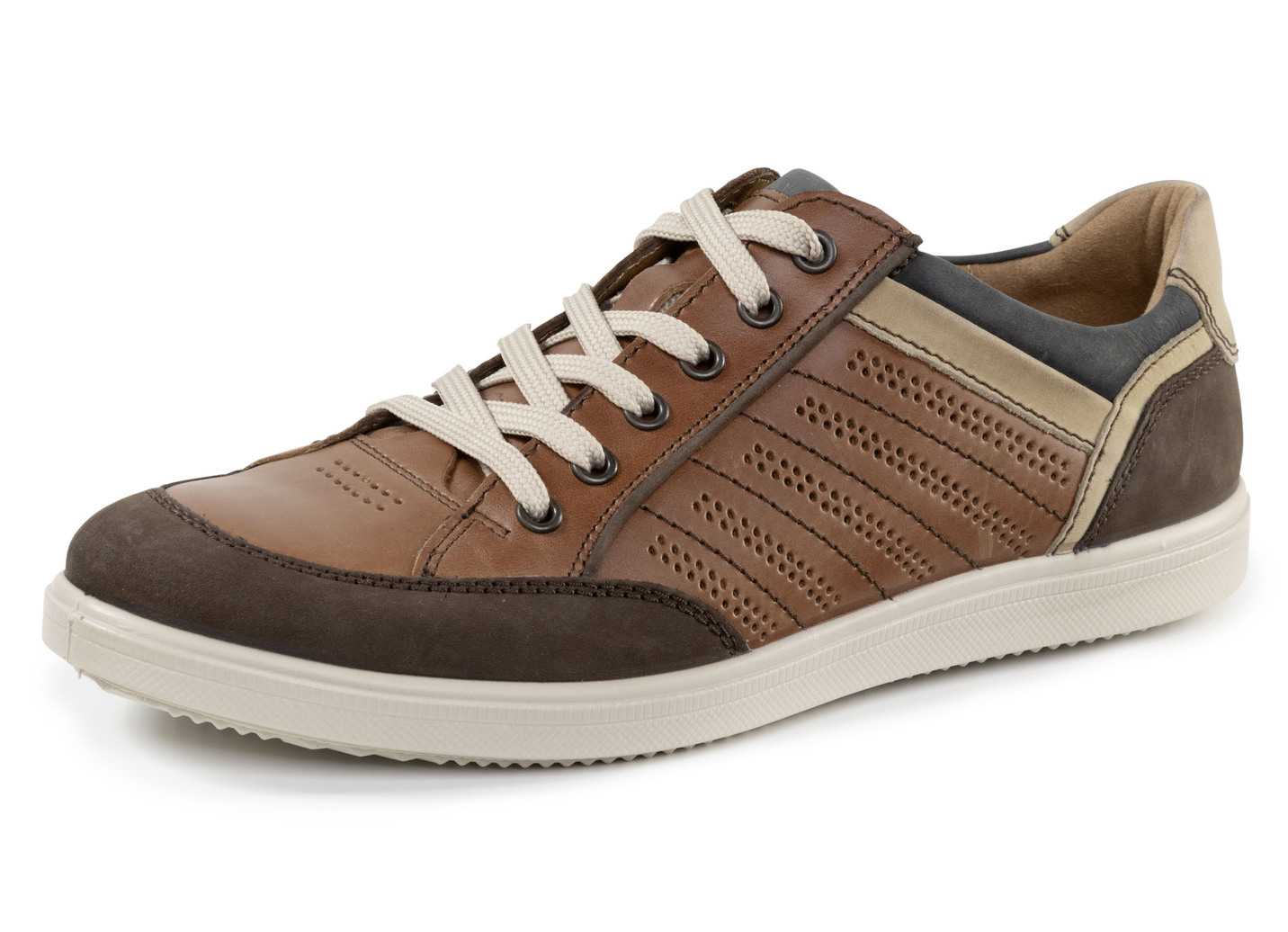 GINO Galante Sneaker mit Kontrast-Besätzen und Zierlochung